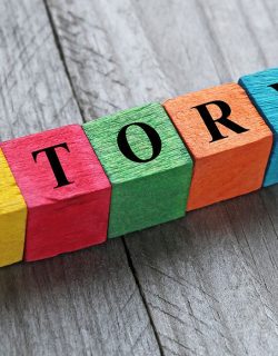 A-collection-of-multi-coloured-building-blocks-arranged-to-spell-STORY.